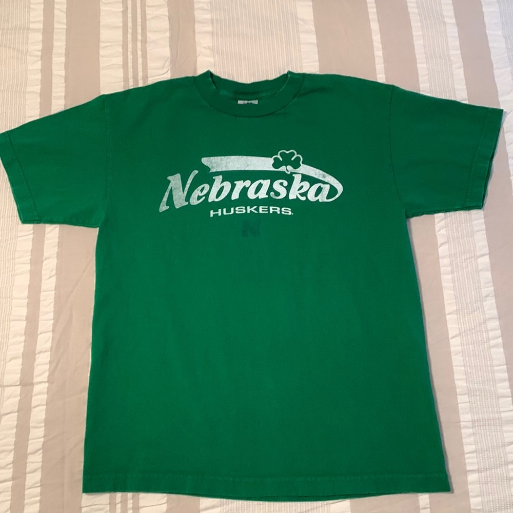 J America Sportswear green Nebraska tshirt